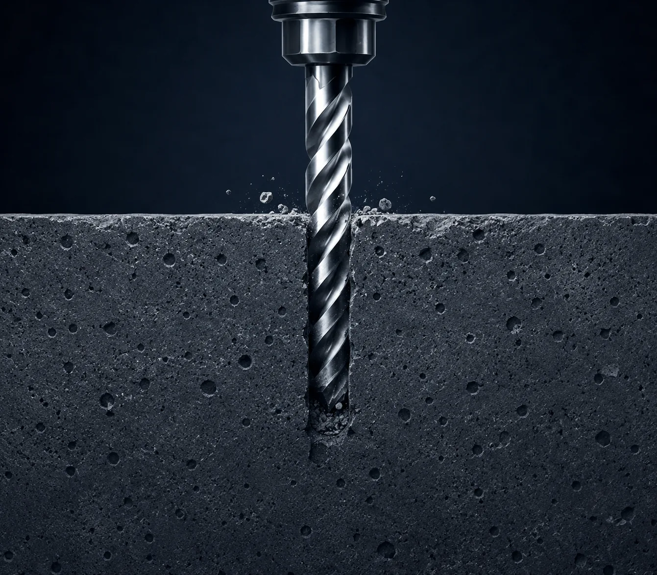 Concrete screw drilling application