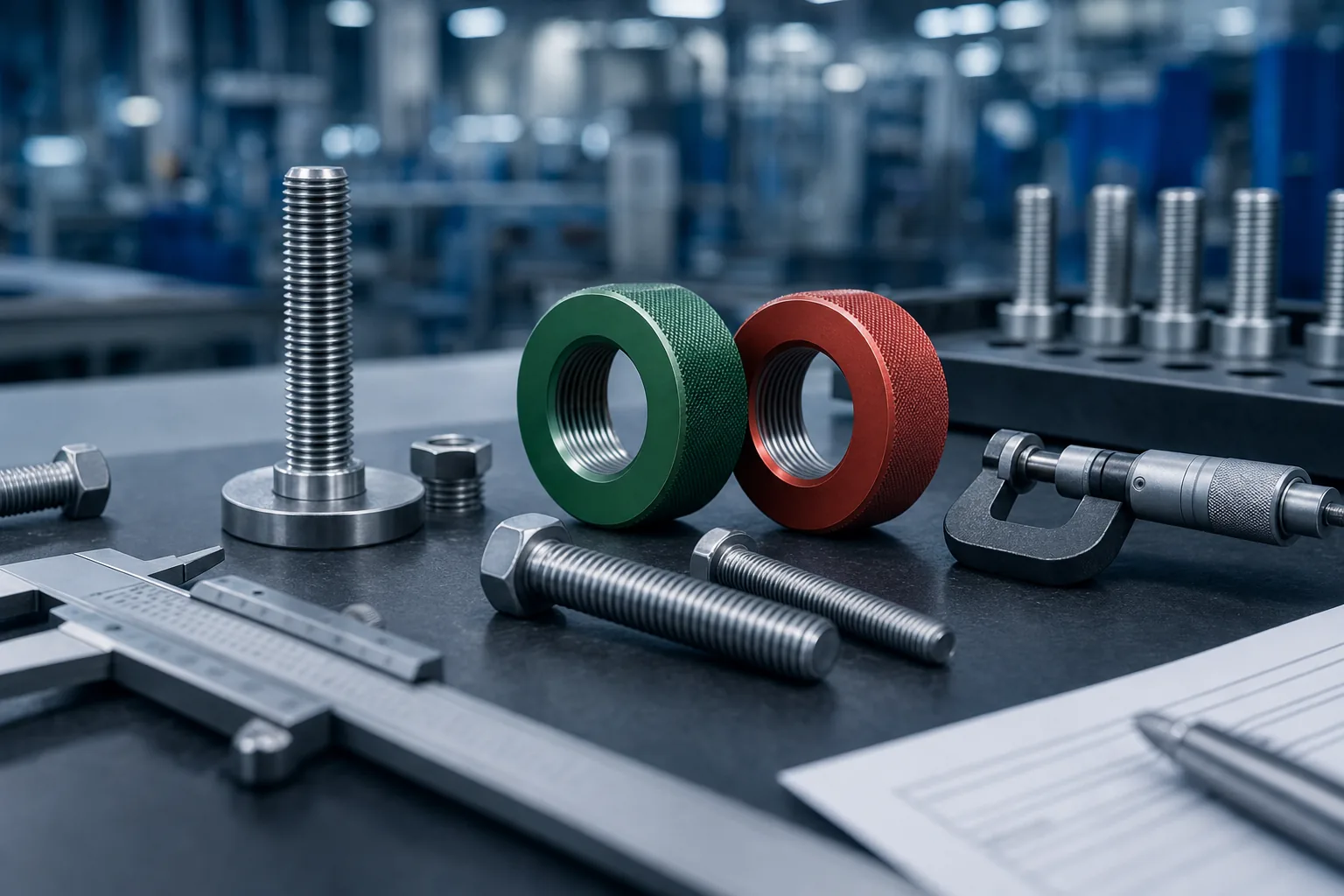 Thread inspection and gauge checking for fastener quality