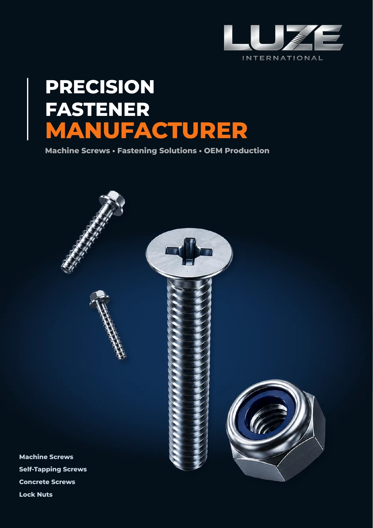 LUZE Precision Fastener Catalogue cover